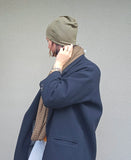 Completo composto da berretto stondato da donna + sciarpa in maglina di cotone
