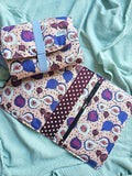 Porta pannolini a tre tasche, fantasia Fichi rosa