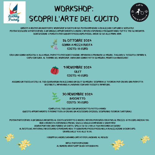 Workshop: scopri l'arte del cucito!