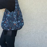 Borsa a goccia artigianale ripiegabile – shopper morbida in cotone fatta a mano