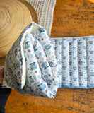 Kit nascita con fasciatoio da viaggio impermeabile e maxi busta impermeabile, fantasia elefantini