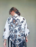 Kimono in viscosa di cotone leggerissima, fantasia Notte a Marrakech