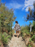 Kimono in viscosa di cotone leggerissima, fantasia Optical Mood