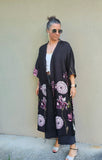 Kimono in viscosa di cotone leggerissima, fantasia Giappone Fiorito