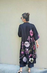 Kimono in viscosa di cotone leggerissima, fantasia Giappone Fiorito