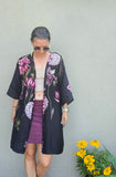 Kimono in viscosa di cotone leggerissima, fantasia Giappone Fiorito