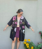 Kimono in viscosa di cotone leggerissima, fantasia Giappone Fiorito
