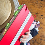 Astuccio da agenda con elastico, in cotone, 3 fantasie diverse