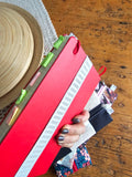 Astuccio da agenda con elastico, in cotone, 9 fantasie diverse