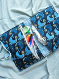 Porta pannolini a tre tasche, fantasia Moby Dick