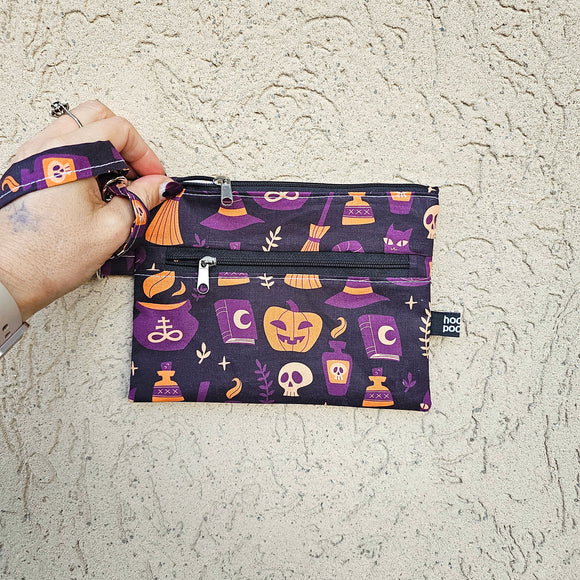 Pochette a due tasche con polsiera, fantasia Sabrina