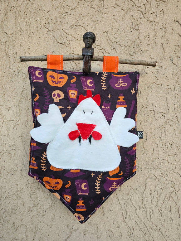 Fuori porta o decorazione di Halloween da appendere, fantasia Gallina Vampira
