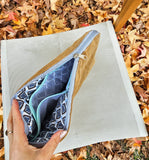 Beauty multiuso imbottito in velluto a costine nocciola e interno in tessuto con 4 tasche, fantasia tribale