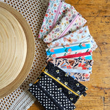 Astuccio da agenda con elastico, in cotone, 7 fantasie diverse