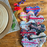 Pochette a cuore artigianale, fatta a mano