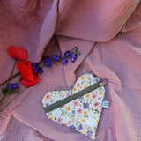 Pochette a cuore artigianale, fatta a mano