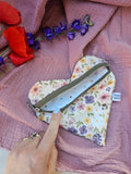 Pochette a cuore artigianale, fatta a mano