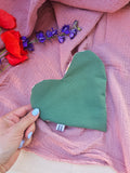 Pochette a cuore artigianale, fatta a mano