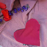 Pochette a cuore artigianale, fatta a mano