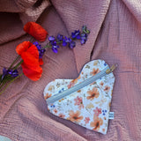 Pochette a cuore artigianale, fatta a mano