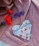 Pochette a cuore artigianale, fatta a mano