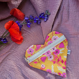 Pochette a cuore artigianale, fatta a mano
