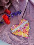 Pochette a cuore artigianale, fatta a mano