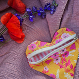 Pochette a cuore artigianale, fatta a mano