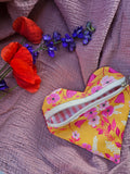 Pochette a cuore artigianale, fatta a mano