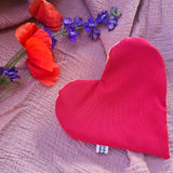 Pochette a cuore artigianale, fatta a mano