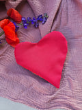 Pochette a cuore artigianale, fatta a mano