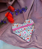 Pochette a cuore artigianale, fatta a mano
