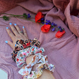 Scrunchie artigianale in cotone – elastico per capelli fatto a mano