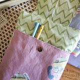 Cover Libri Artigianale con Tasca e Chiusura Magnetica | Custodia Libri Handmade