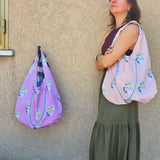Borsa a Goccia Jessica Fletcher | Borsa Artigianale in Twill con Tasca Esterna