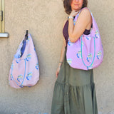 Borsa a Goccia Jessica Fletcher | Borsa Artigianale in Twill con Tasca Esterna