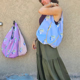 Borsa a Goccia Jessica Fletcher | Borsa Artigianale in Twill con Tasca Esterna