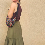 Moon Bag Mosaico di Mezzanotte – Borsa Artigianale in Gobelin