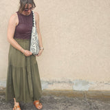 Borsa Rettangolare Bandana – Borsa Artigianale in Twill con Doppio Scomparto