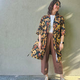 Kimono in viscosa di cotone leggerissima, fantasia Prato d'Ambra