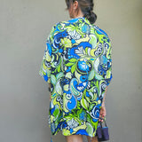 Kimono in viscosa "Fiori di Luglio"