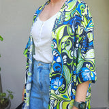 Kimono in viscosa "Fiori di Luglio"
