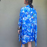 Kimono in viscosa "Onde Blu"