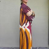 Kimono in viscosa "Tramonto Retrò"