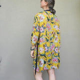Kimono in viscosa e lino "Giardino d'Oriente"