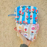 Mini beauty tulipani in festa con doppia cerniera e interno impermeabile – Hockety Pockety