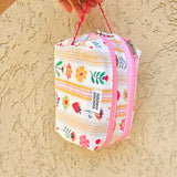 Mini beauty Fiori di Ricordi con doppia cerniera e interno impermeabile – Hockety Pockety