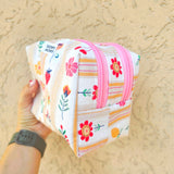 Mini beauty Fiori di Ricordi con doppia cerniera e interno impermeabile – Hockety Pockety