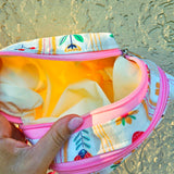 Mini beauty Fiori di Ricordi con doppia cerniera e interno impermeabile – Hockety Pockety