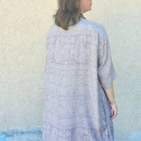 Kimono in viscosa di cotone leggerissima, fantasia Trame d’Oriente